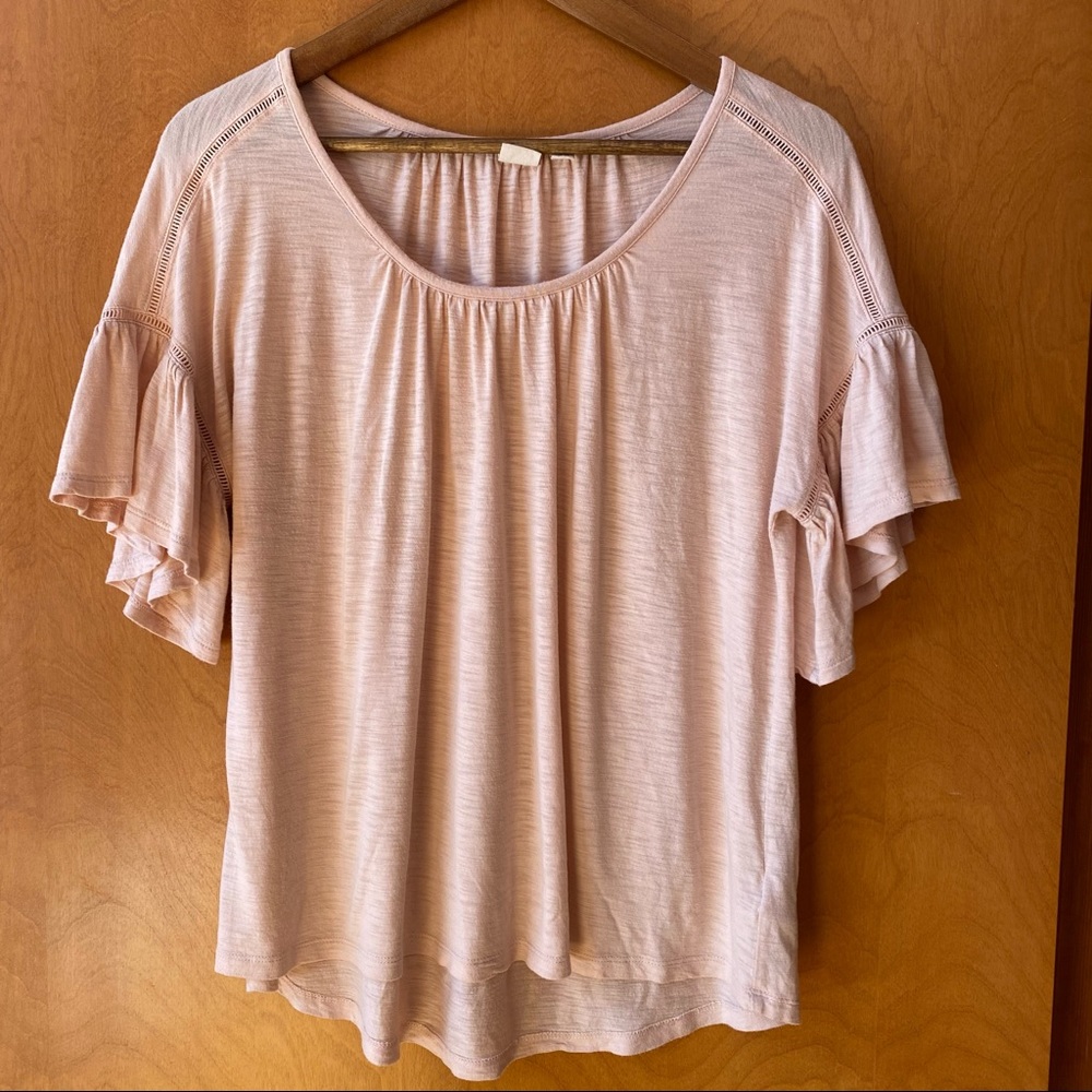 Gap Flutter Sleeve Light Pink